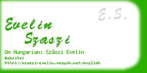 evelin szaszi business card