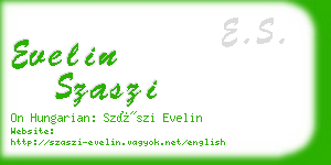 evelin szaszi business card